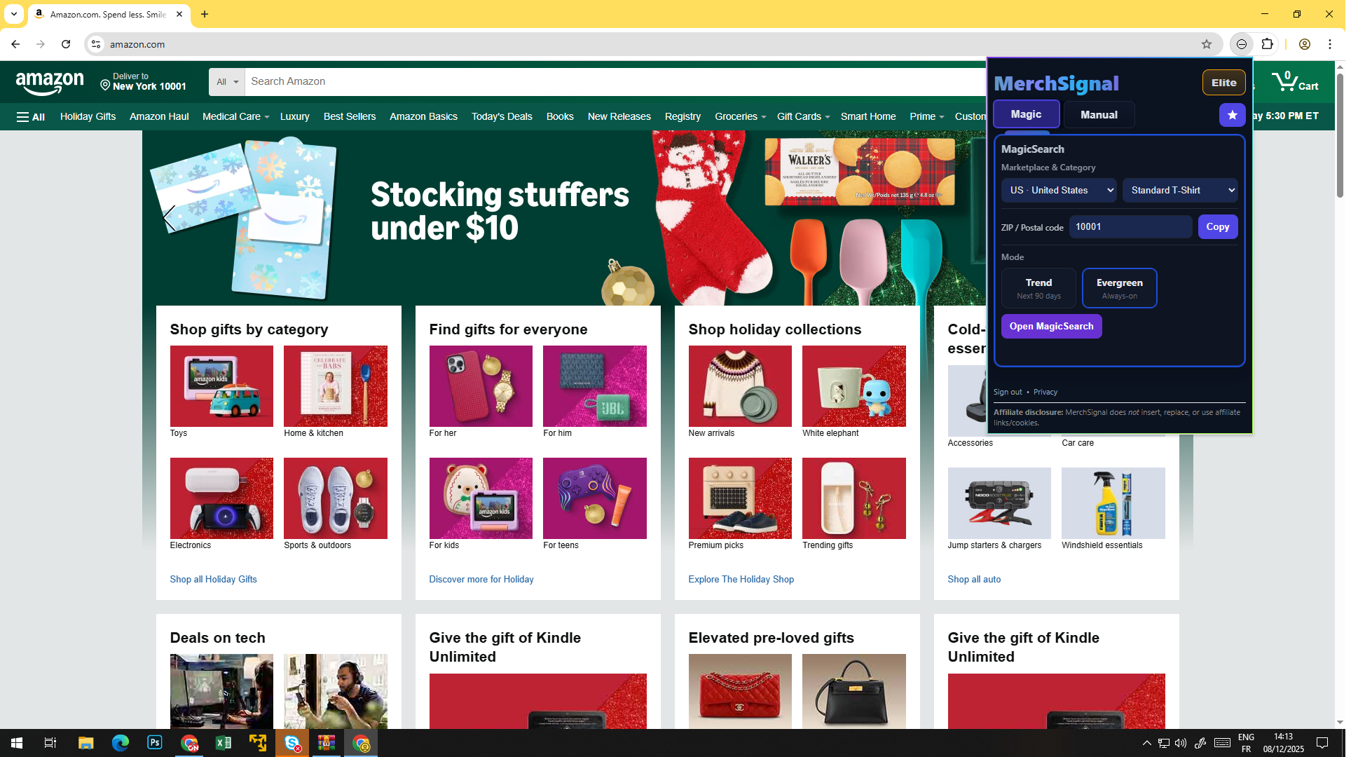 MerchSignal — extension screenshot