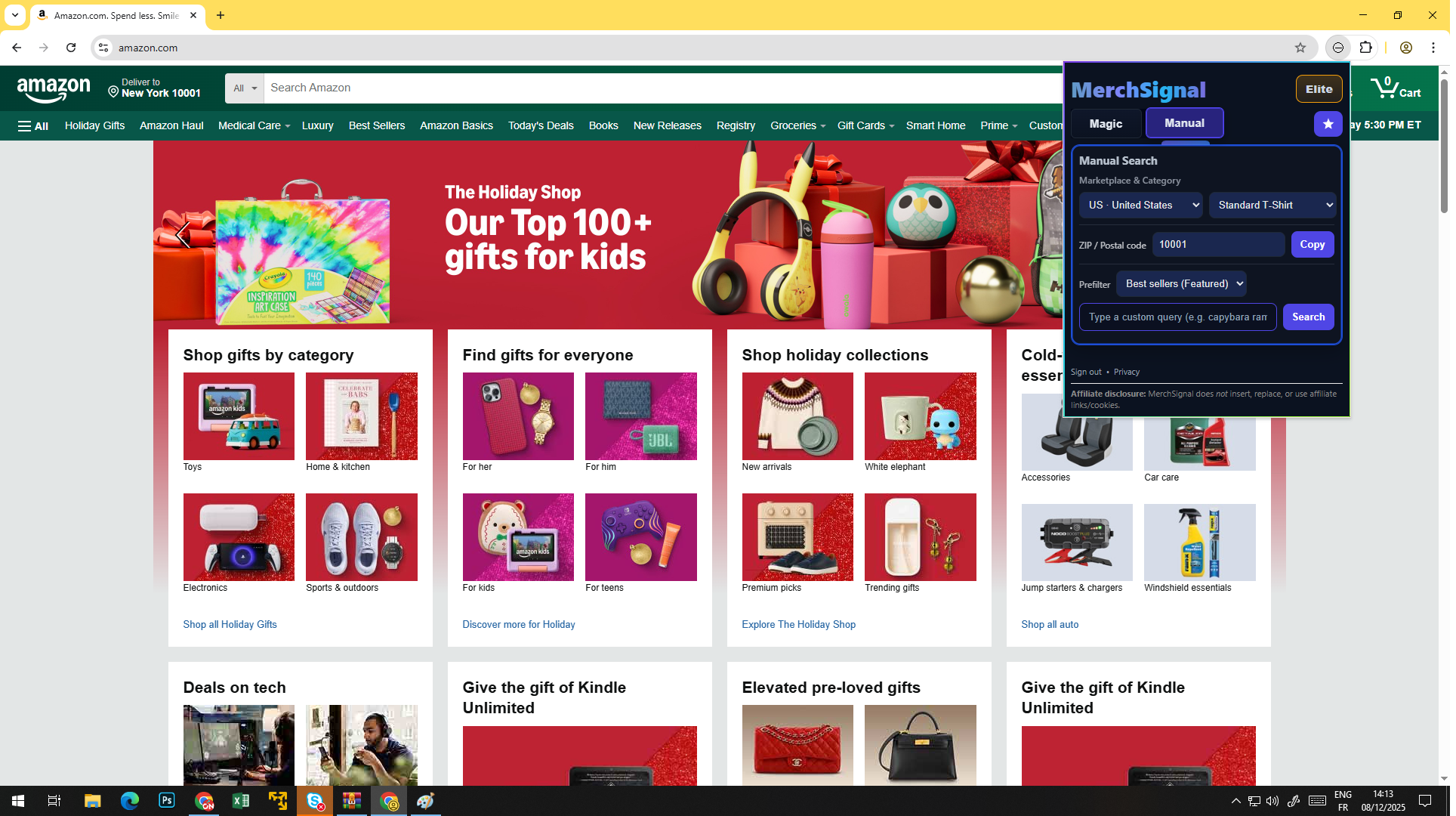 MerchSignal — extension screenshot